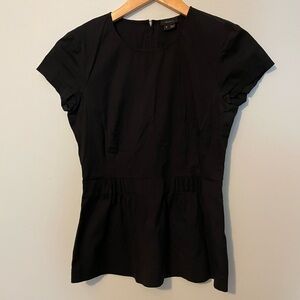 Theory Peplum Shirt Black Petite